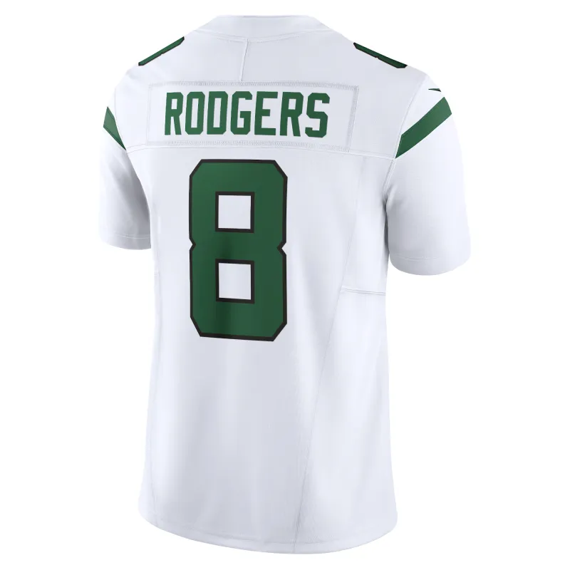 Men's New York Jets Aaron Rodgers Spotlight White Vapor F.U.S.E. Limited Jersey