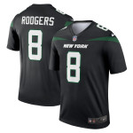 Men's New York Jets Aaron Rodgers Stealth Black Alternate Legend Player Jersey