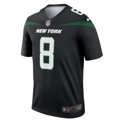 Men's New York Jets Aaron Rodgers Stealth Black Alternate Legend Player Jersey 02