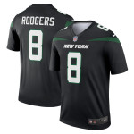 Men's New York Jets Aaron Rodgers Stealth Black Alternate Legend Player Jersey