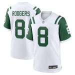 Men's New York Jets Aaron Rodgers White Classic Alternate Game Jersey