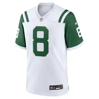 Men's New York Jets Aaron Rodgers White Classic Alternate Game Jersey 02