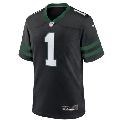 Men's New York Jets Ahmad Sauce Gardner Legacy Black Alternate Game Jersey 02