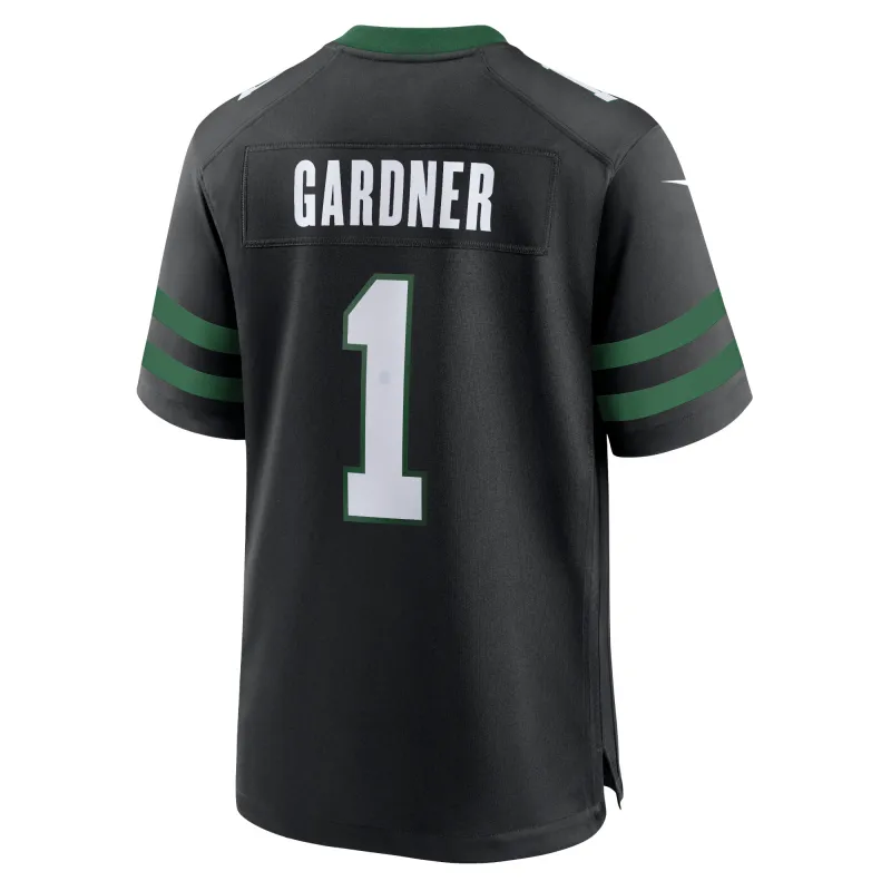 Men's New York Jets Ahmad Sauce Gardner Legacy Black Alternate Game Jersey