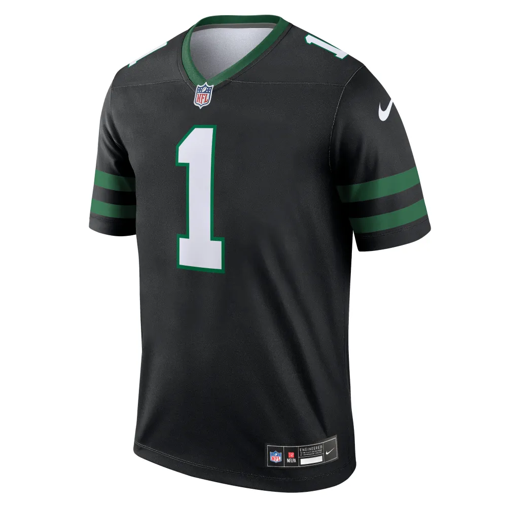 Men's New York Jets Ahmad Sauce Gardner Legacy Black Alternate Legend Jersey