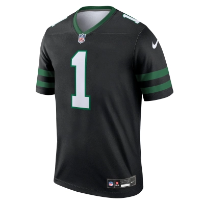 Men's New York Jets Ahmad Sauce Gardner Legacy Black Alternate Legend Jersey 02