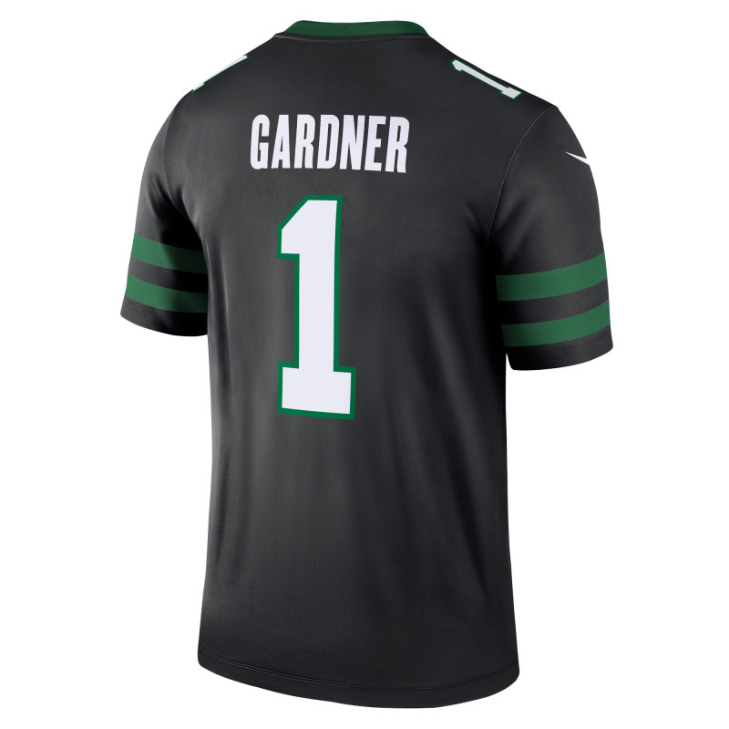 Men's New York Jets Ahmad Sauce Gardner Legacy Black Alternate Legend Jersey