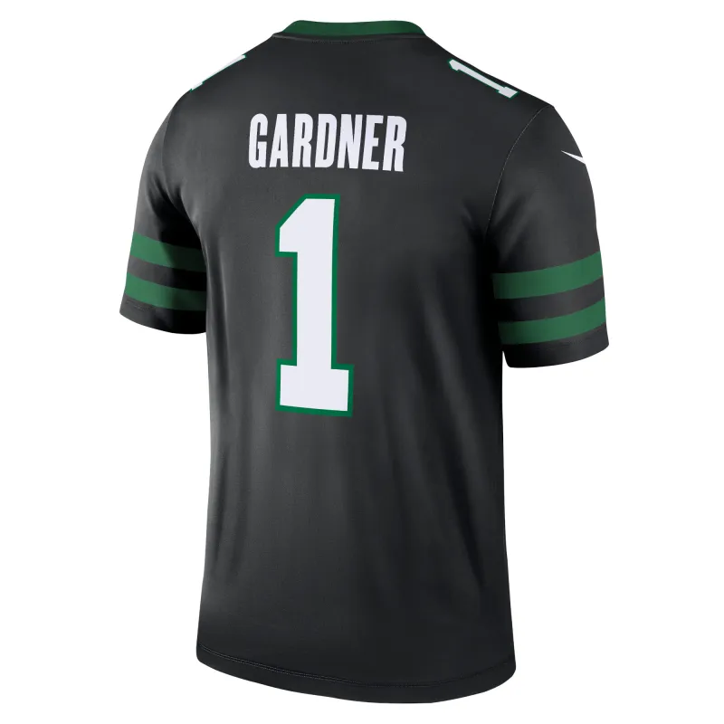 Men's New York Jets Ahmad Sauce Gardner Legacy Black Alternate Legend Jersey
