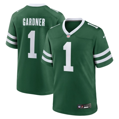 Men's New York Jets Ahmad Sauce Gardner Legacy Green Game Jersey 01