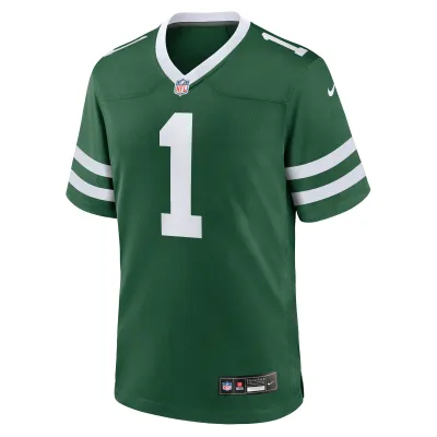 Men's New York Jets Ahmad Sauce Gardner Legacy Green Game Jersey 02