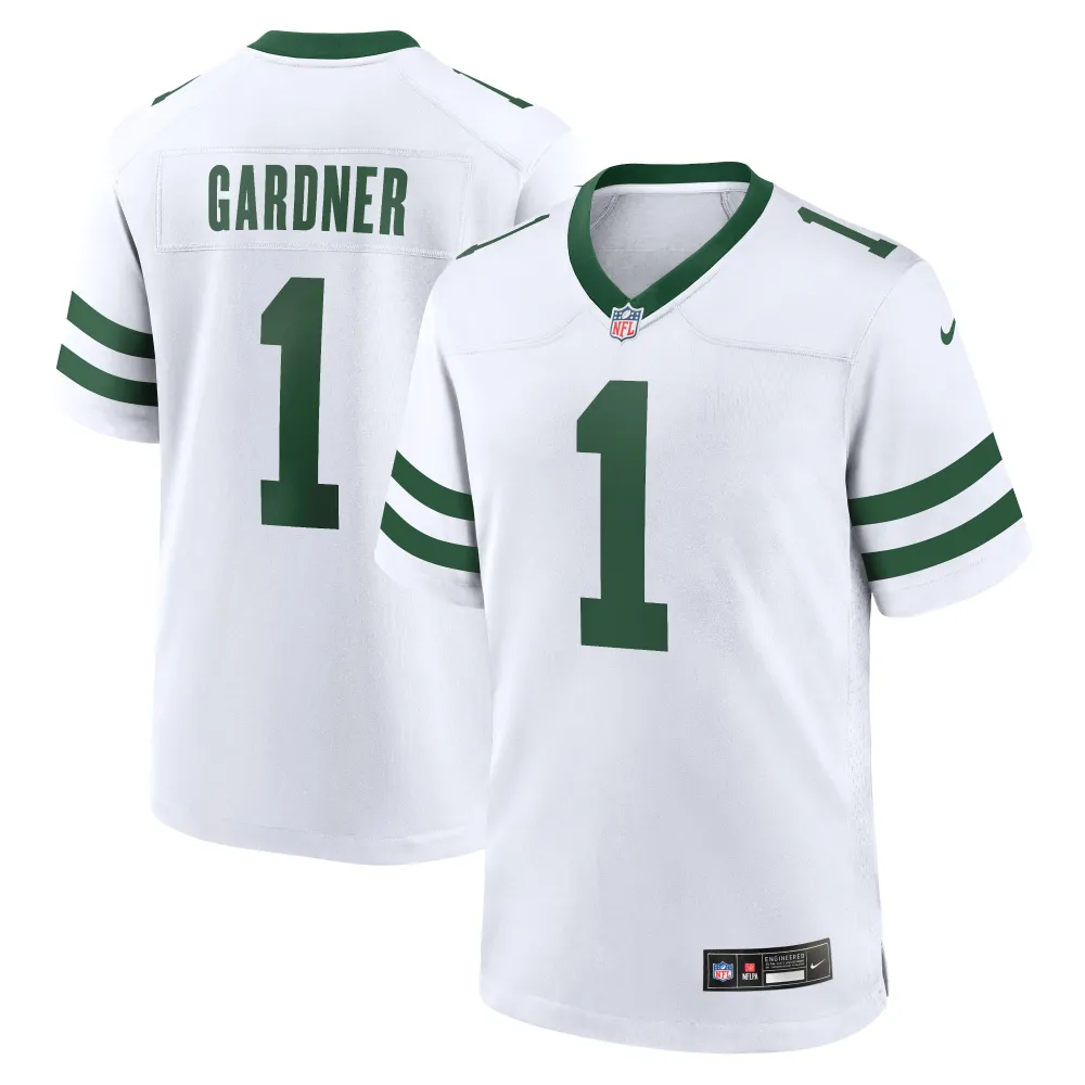 Men's New York Jets Ahmad Sauce Gardner Legacy White Game Jersey