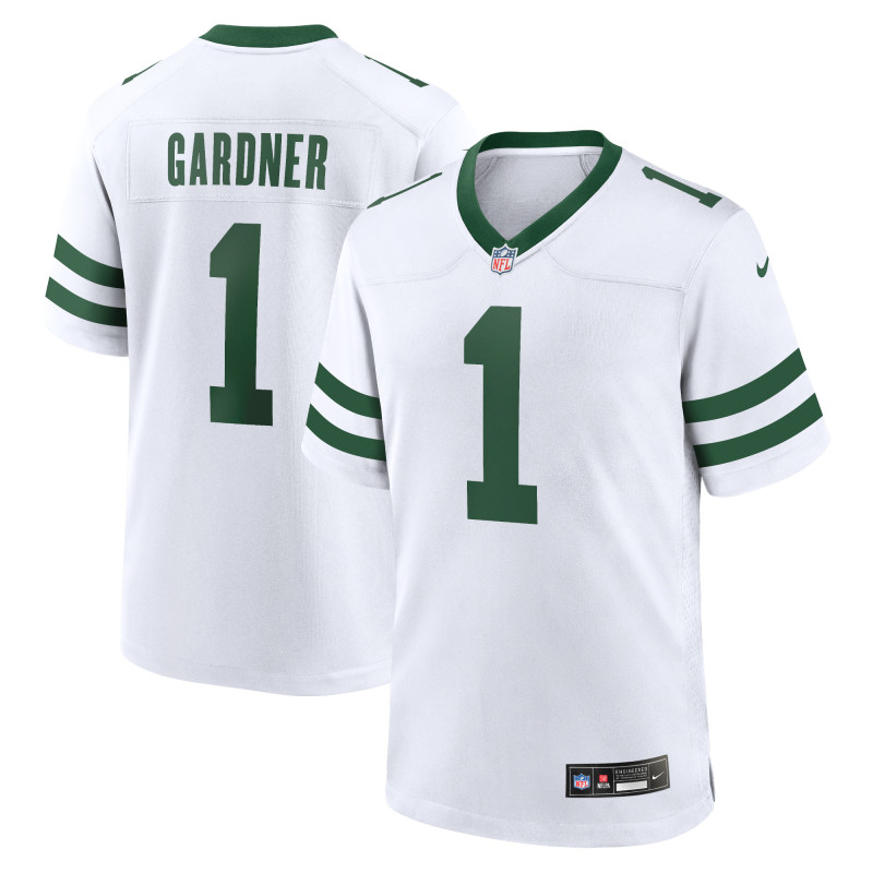 Men's New York Jets Ahmad Sauce Gardner Legacy White Game Jersey