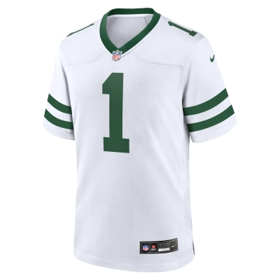 Men's New York Jets Ahmad Sauce Gardner Legacy White Game Jersey 02