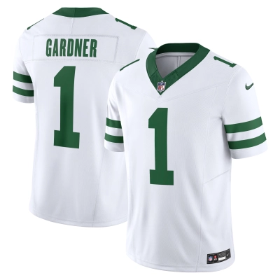 Men's New York Jets Ahmad Sauce Gardner Legacy White Vapor F.U.S.E. Limited Jersey 01
