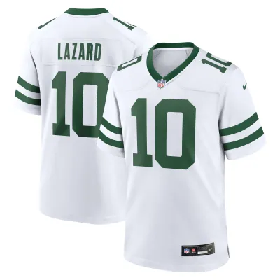 Men's New York Jets Allen Lazard White Legacy Player Game Jersey 01