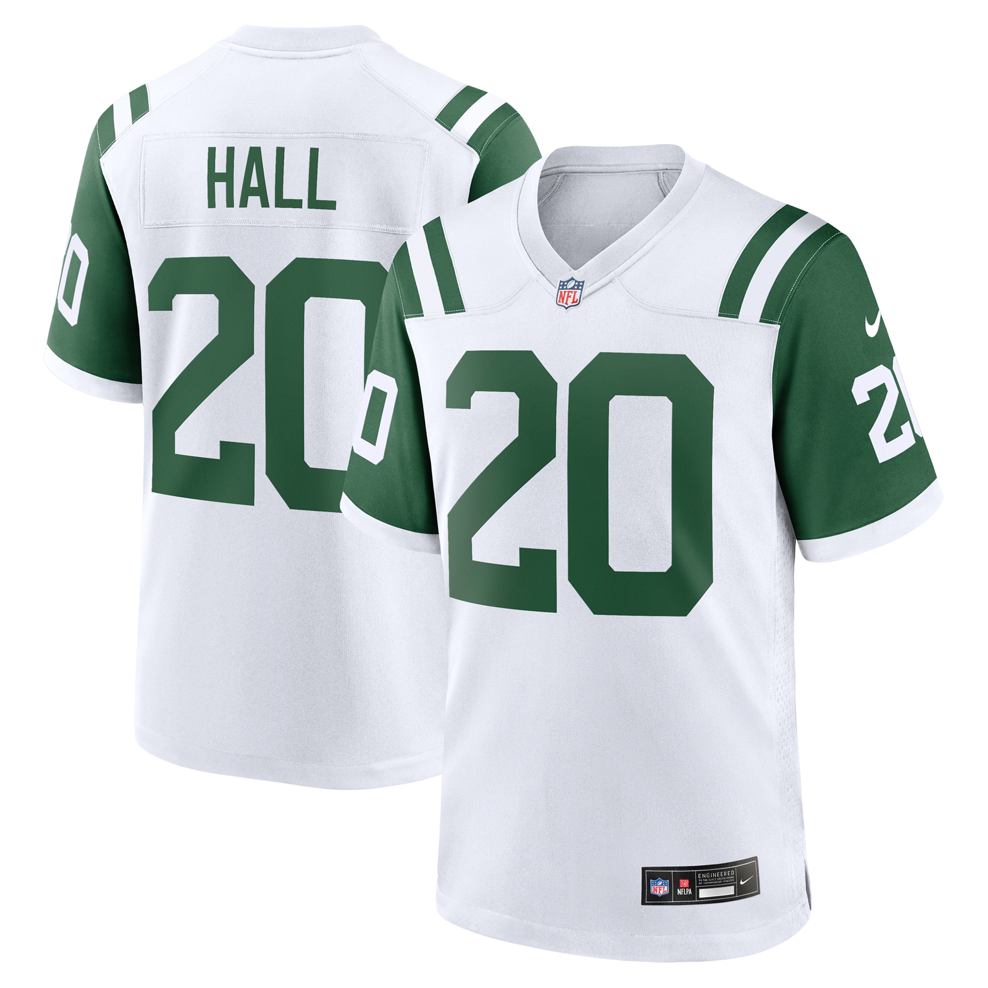 Men's New York Jets Breece Hall White Classic Alternate Game Jersey