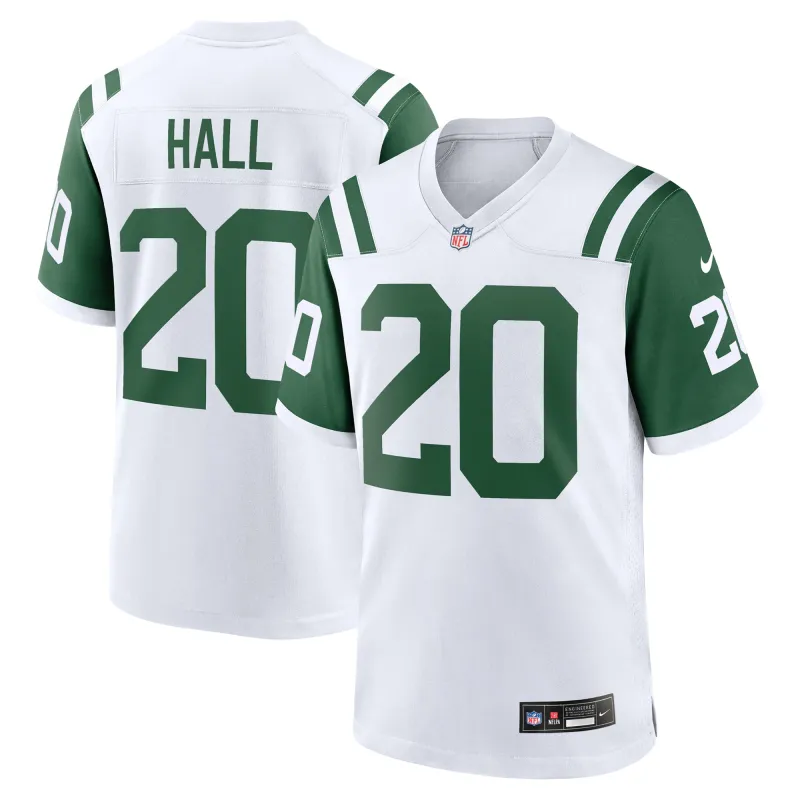 Men's New York Jets Breece Hall White Classic Alternate Game Jersey