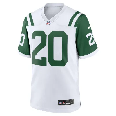 Men's New York Jets Breece Hall White Classic Alternate Game Jersey 02