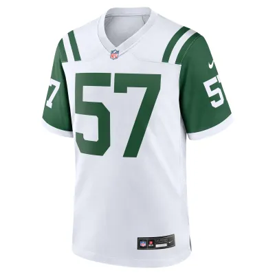 Men's New York Jets C.J. Mosley White Classic Alternate Game Jersey 02