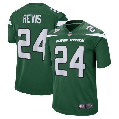 Men's New York Jets Darrelle Revis Gotham Green Retired Player Game Jersey 01