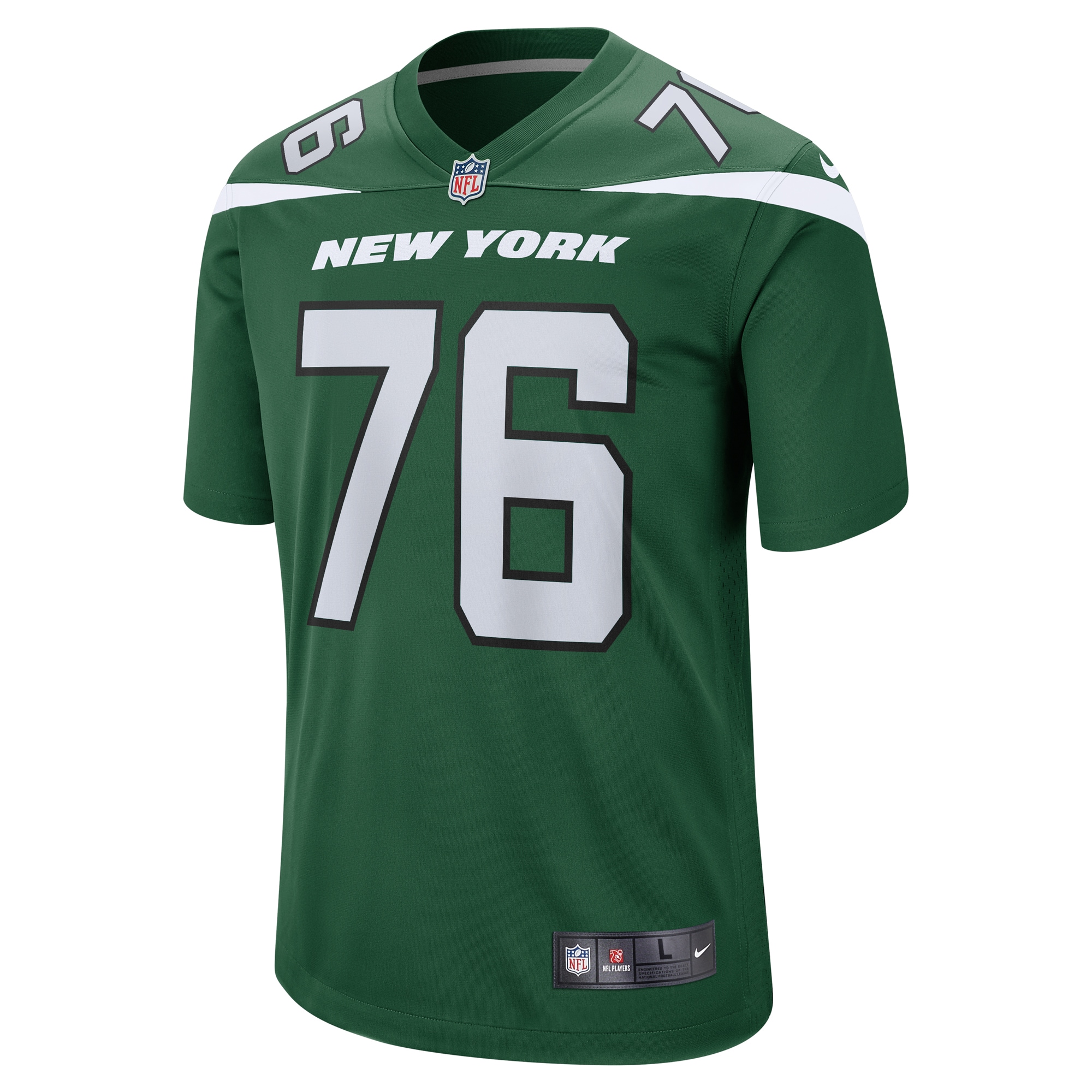 Men's New York Jets Duane Brown Gotham Green Team Game Jersey