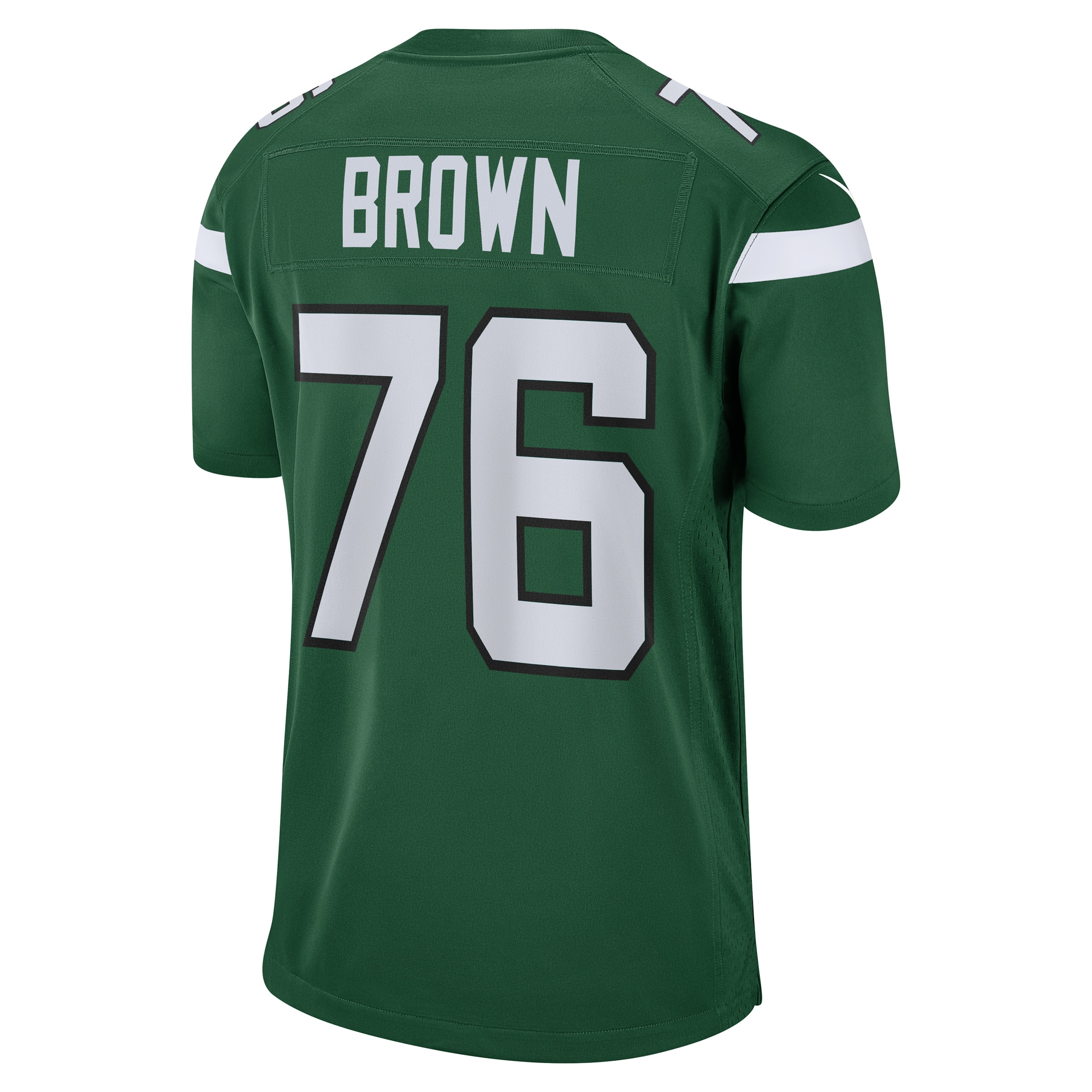 Men's New York Jets Duane Brown Gotham Green Team Game Jersey