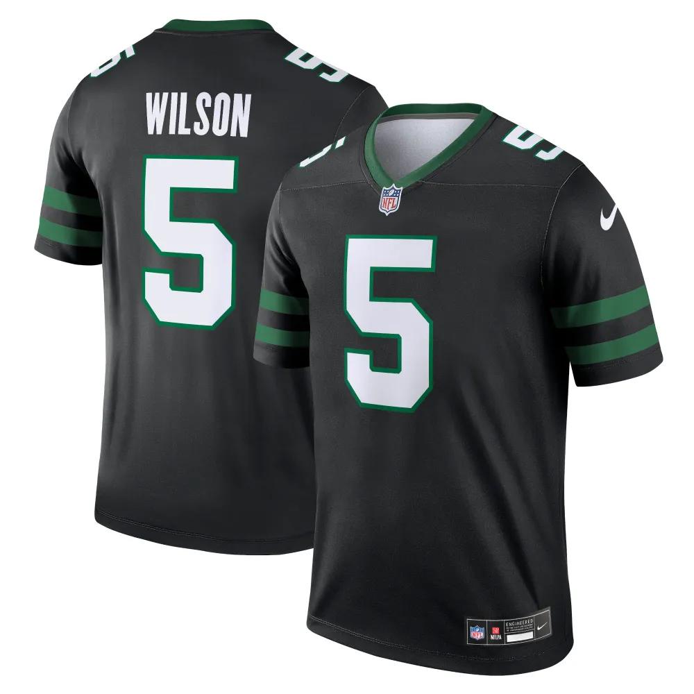 Men's New York Jets Garrett Wilson Legacy Black Alternate Legend Jersey