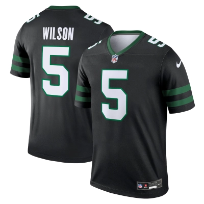 Men's New York Jets Garrett Wilson Legacy Black Alternate Legend Jersey 01