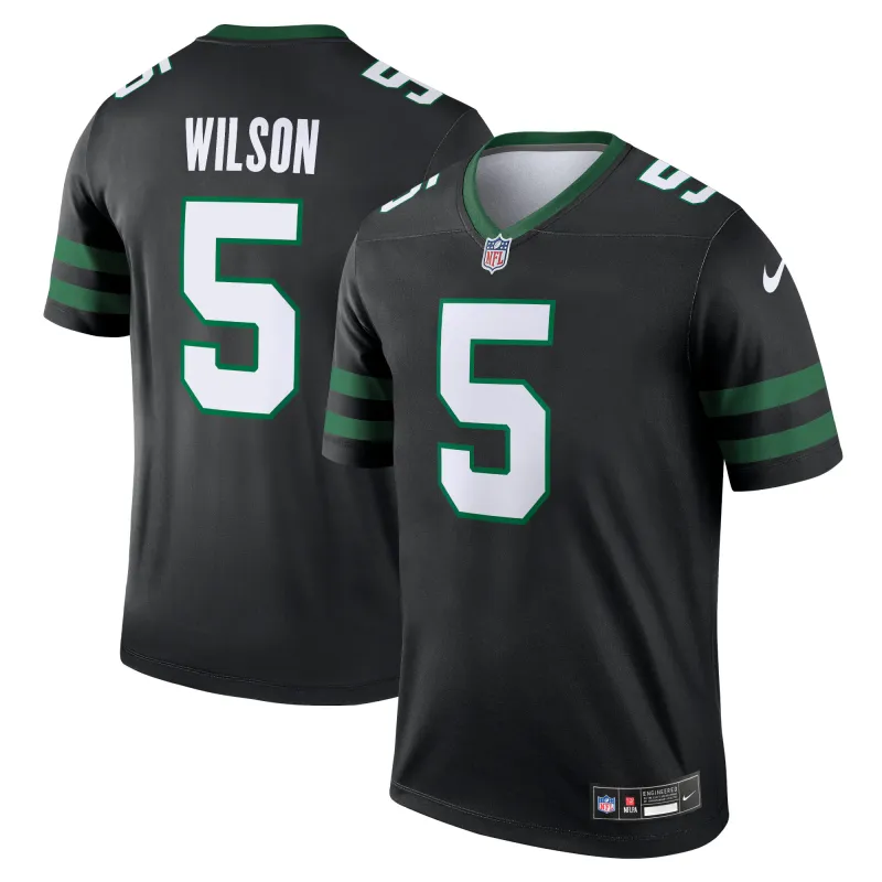 Men's New York Jets Garrett Wilson Legacy Black Alternate Legend Jersey