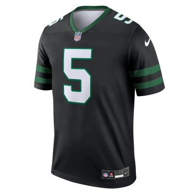 Men's New York Jets Garrett Wilson Legacy Black Alternate Legend Jersey 02