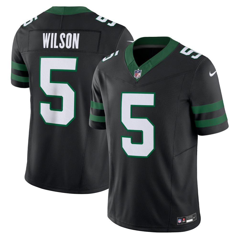 Men's New York Jets Garrett Wilson Legacy Black Alternate Vapor F.U.S.E. Limited Jersey