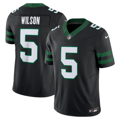 Men's New York Jets Garrett Wilson Legacy Black Alternate Vapor F.U.S.E. Limited Jersey 01