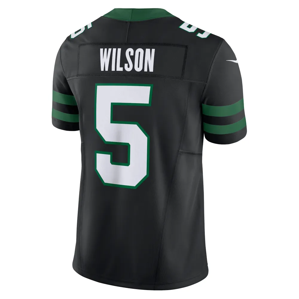Men's New York Jets Garrett Wilson Legacy Black Alternate Vapor F.U.S.E. Limited Jersey