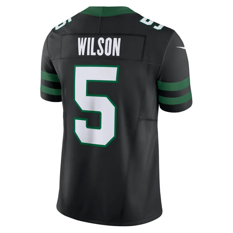 Men's New York Jets Garrett Wilson Legacy Black Alternate Vapor F.U.S.E. Limited Jersey