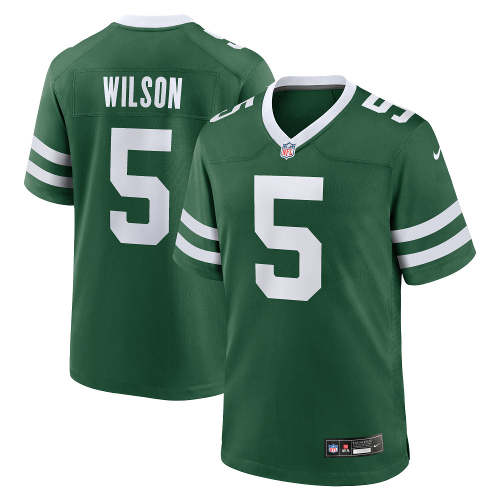 Men's New York Jets Garrett Wilson Legacy Green Game Jersey