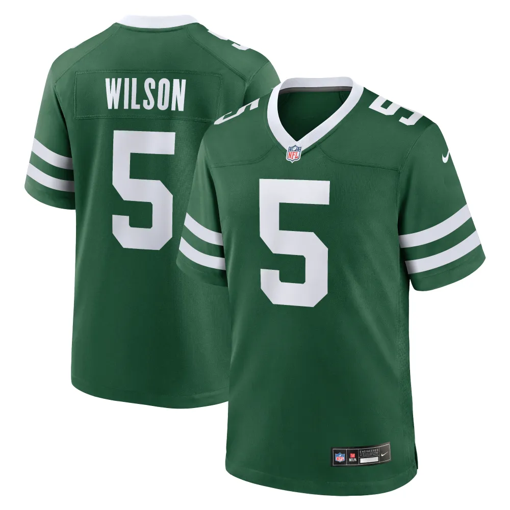 Men's New York Jets Garrett Wilson Legacy Green Game Jersey