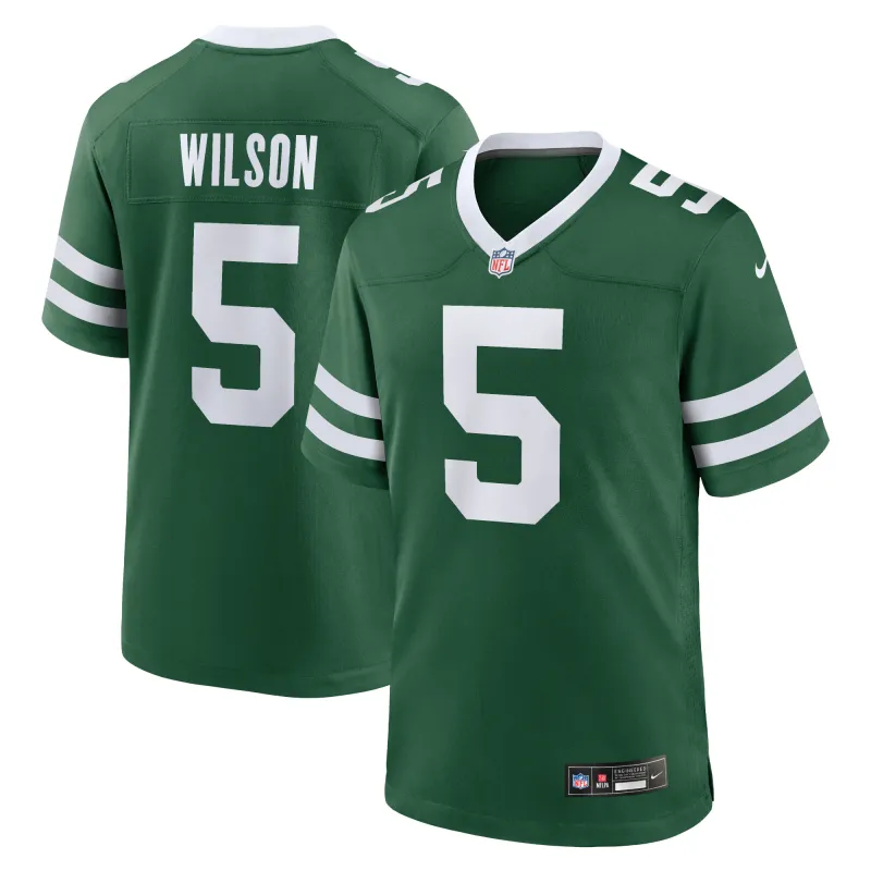 Men's New York Jets Garrett Wilson Legacy Green Game Jersey