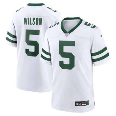 Men's New York Jets Garrett Wilson Legacy White Game Jersey 01