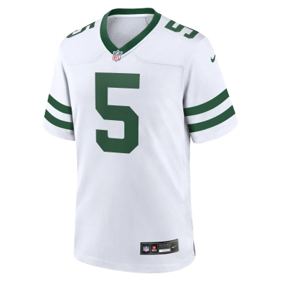 Men's New York Jets Garrett Wilson Legacy White Game Jersey 02