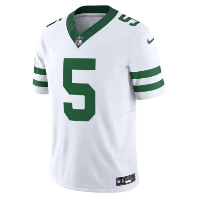 Men's New York Jets Garrett Wilson Legacy White Vapor F.U.S.E. Limited Jersey 02
