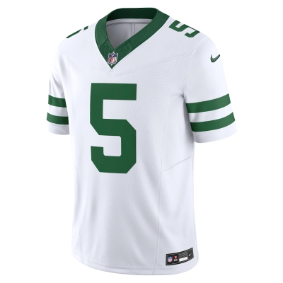 Men's New York Jets Garrett Wilson Legacy White Vapor F.U.S.E. Limited Jersey 02
