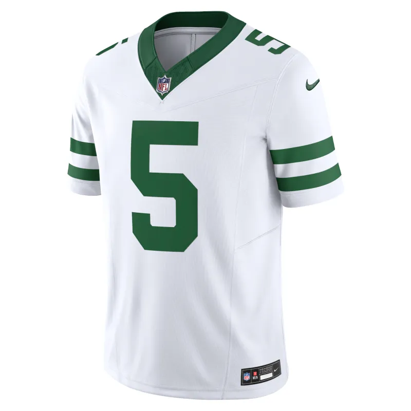 Men's New York Jets Garrett Wilson Legacy White Vapor F.U.S.E. Limited Jersey