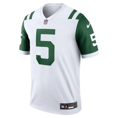 Men's New York Jets Garrett Wilson White Classic Alternate Legend Jersey 02