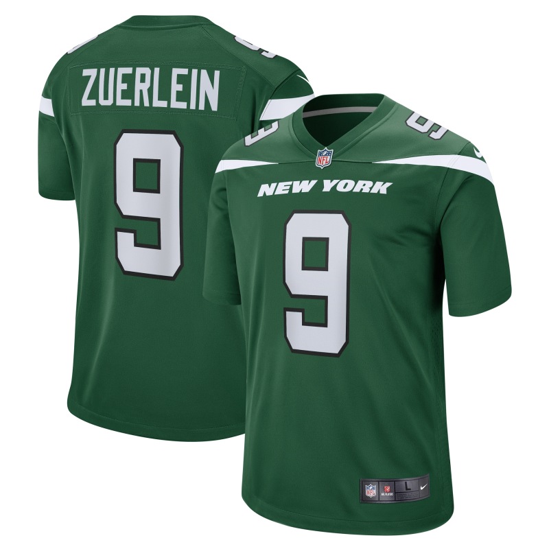 Men's New York Jets Greg Zuerlein Gotham Green Team Game Jersey