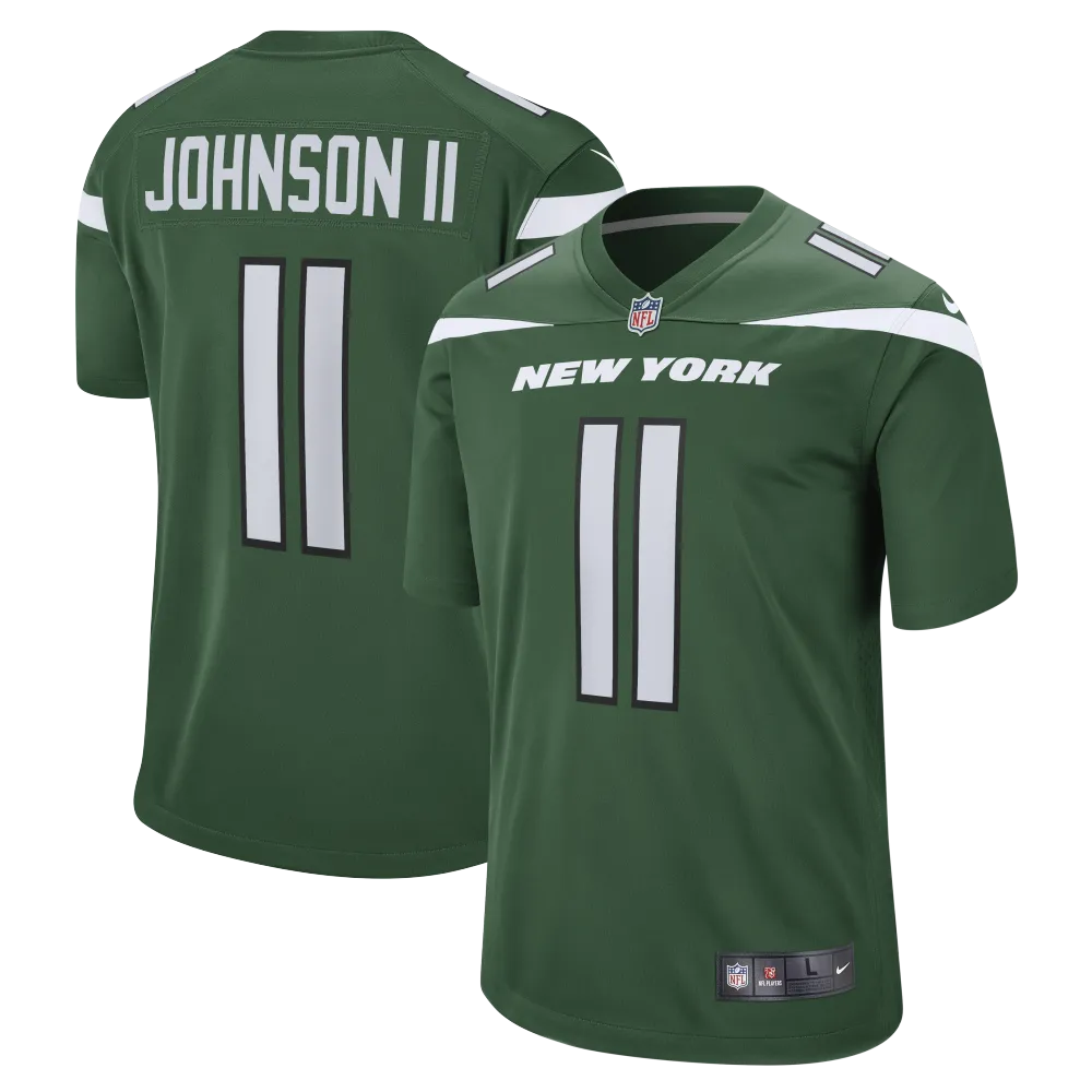 Men's New York Jets Jermaine Johnson II Gotham Green Game Jersey