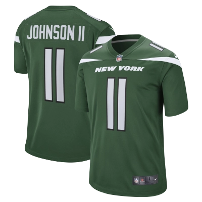 Men's New York Jets Jermaine Johnson II Gotham Green Game Jersey 01