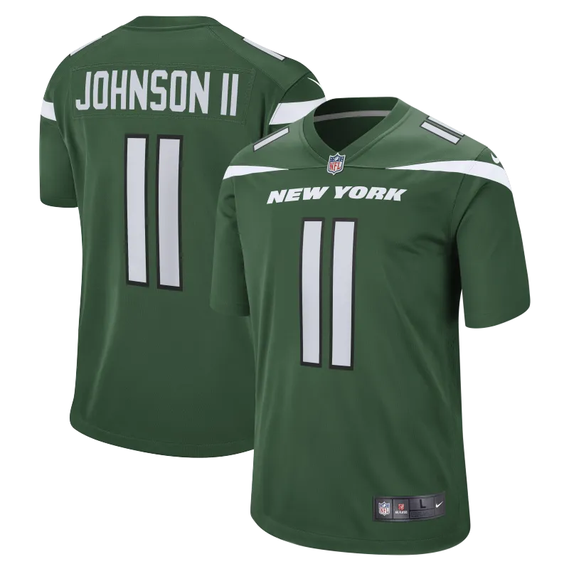 Men's New York Jets Jermaine Johnson II Gotham Green Game Jersey