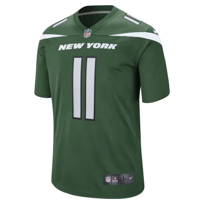 Men's New York Jets Jermaine Johnson II Gotham Green Game Jersey 02