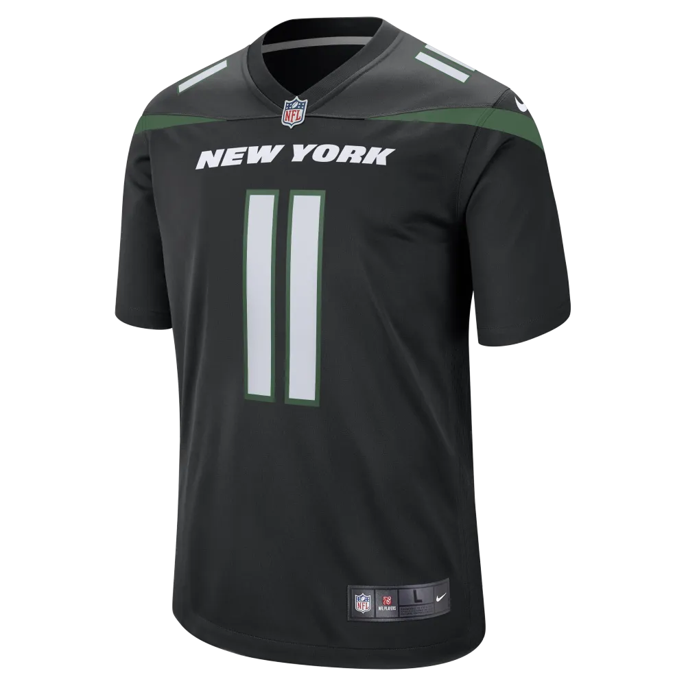 Men's New York Jets Jermaine Johnson II Stealth Black Alternate Game Jersey