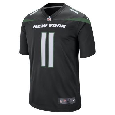 Men's New York Jets Jermaine Johnson II Stealth Black Alternate Game Jersey 02